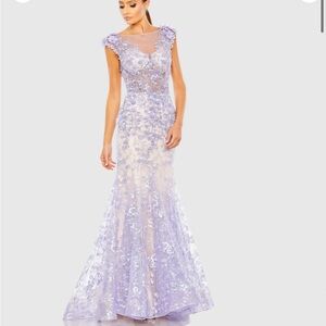 Mac duggal  Lavender Lace Evening Gown